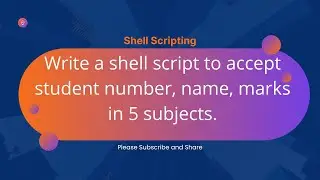 Write a shell script to accept student number, name, marks in 5 subjects.