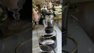Luxury Black Leather & Gold Glass Set | Set of 6 Juice/Whiskey Glasses | Mirana Decoor
