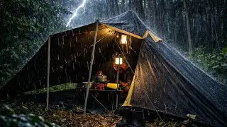 &ldquo;Trapped in a VIOLENT Rainstorm ⛈️ | Alone in My Tent All Night (ASMR)&rdquo; 