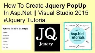 How to create jquery popup in asp.net || visual studio 2015 