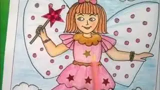 Fairy easy drawing and colour