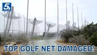 Top Golf netting damaged in Texas winter storm, high winds