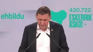 Arnaldo Otegiren agerraldia apirilaren 21eko hauteskundeetako emaitzak baloratzeko