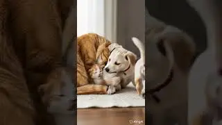 The Puppy Brought a Gift &mdash; and the Kitten Stole the Show #cute #pets #animals