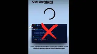 CSS shorthand animation property #cssforbeginners #animation #shorts