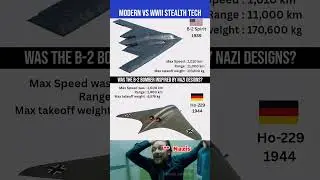 B-2 Spirit vs Ho-229 | Modern vs WWII Stealth Tech ✈️💥 #shorts
