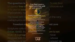Can GOD create a WORLD with Free Will and No Evil?