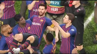 Pes2019// FINAL SPANISH LEAGUE// BARCA V (GRIEZMANN)//2ND HALF #cupwinner#messicelebration