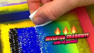 Рисую перевернутые градиенты, результат 🤌🔥💯 #перевернутыйградиент #маслянаяпастель #урок рисования