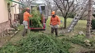 Först st6 wood chipper / ágdarálás 2024.02.