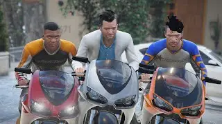 The Challenge Of Michael Franklin & Trevor In An Car Bike STunt Ramp Challenge In GTA 5!