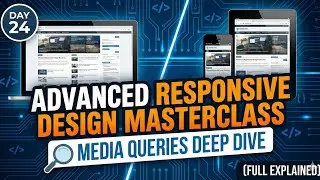 Day 24: Advanced Responsive Design Masterclass | Media Queries Deep Dive (Full Explained)