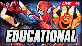 🔴 EDUCATIONAL SPIDERMAN UNRANKED TO CELESTIAL 🔴 LEARNING COMBOS 🔴 !coaching