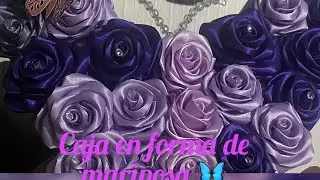 C&oacute;mo hacer una caja en forma de mariposa 🦋 con rosas 🌹 eternas