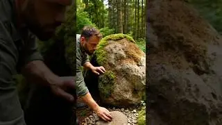 Making A Secret Base In Rock, #shorts #shortvideos #viral #popular #trending #forest #viralshorts