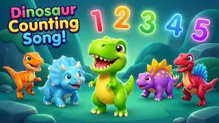 Baby Dinosaur Counting Song 🦖 | Learn Numbers 1-5 | Fun Dinosaur Song for Kids & Toddlers
