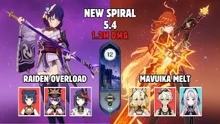 Spiral Abyss 5.4 | Raiden C2 Overload & Mavuika C0 Melt Full Star | Genshin Impact