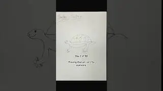 Day 2/50: I forgot what a turtle is meant to look like 😅 #viral #shorts #art #artfail #turtle
