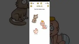 Brain Blow Level 46 find the hidden stars Walkthrough Solution