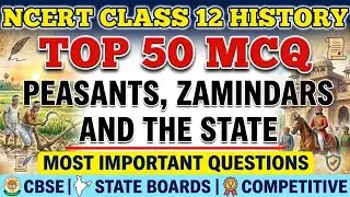 Best MCQ Class 12 Peasants, Zamindars and the State | Class 12 History MCQ | NCERT Based