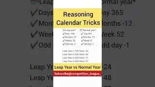 🔥#calendarreasoning #calendartricks #reasoningtricks
