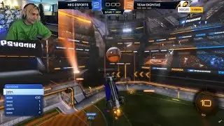 xQc reacts to Jstn 0 Second Goal Game 7 Rocket League Grand Finals