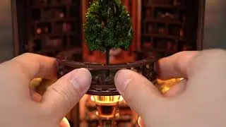 Build a Magical Woodland Library Book Nook | Wisdom Tree DIY Miniature Room with Touch LED Light