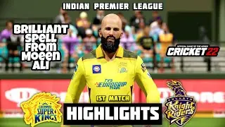 Chennai Super Kings Vs Kolkata Knight Riders | Match - 01 Highlights | IPL 2022 | Cricket22 Gameplay