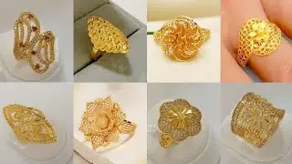 Trendiest Most Attractive Gold Ring Design Ideas #goldenbangles #goldrings #weddingring