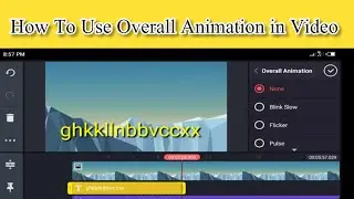 How To use Overall Animation in Video of Kinemaster app