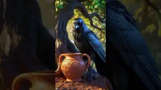 The Thirsty Crow Story AI Animated Short Video for Kids | Haider Kids | Moral Story #KidsLearning