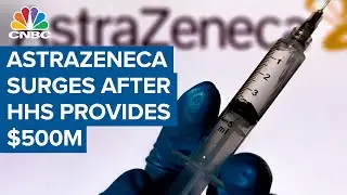 AstraZeneca surges after HHS provides $500 million for Covid-19 antibody treatment development