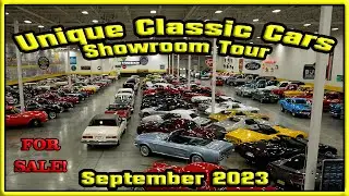OVER 190+ CARS & TRUCKS - For Sale - Unique Classic Cars Showroom Tour  - September 2023 - Car Show