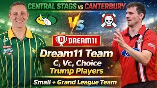 CS vs CTB Dream11 Team | CS vs CTB Dream11 Prediction | Central Districts vs Canterbury 