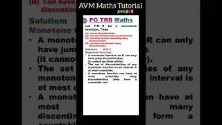 Real analysis | Montone function | #pgtrb | #pgtrbmaths | #pgtrb2025 | CSIR-NET maths