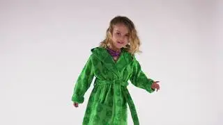 Sm&aring;folk bathrobe in soft, organic cotton with our iconic apple print