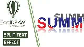 SPLIT TEXT EFFECT ||SPLIT WORD IN TWO COLOURS || SAVE IN COREL DRAW