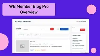 Advanced Frontend Blogging for WordPress & BuddyPress | WB Member Blog Pro #wordpressplugins