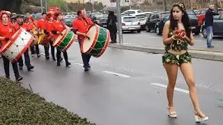 Carnival Parade with rain. Vila Real, Portugal. 2018. QHD 1440p