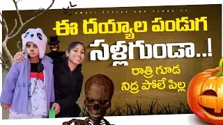 అమెరికాలో దెయ్యాల పండుగ | బడ్డి దయ్యం పిల్లను చూసారో అంతే 😂 | swathi styles vlogs