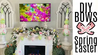 🐰 DIY Spring Easter MANTEL + BOW  🐰 