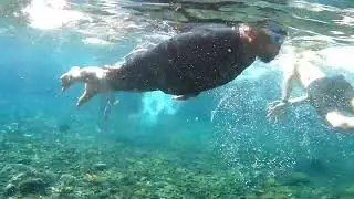 Berenang di sumber mata air Umbul Nilo Klaten