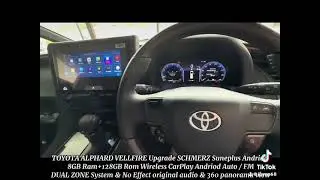 Toyota Alphard Vellfire 2024 / 2025 upgrade Car Entertainment Dual Zone andriod system 