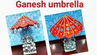 Umbrella for Ganesha || paper umbrella || cute umbrella for ganesh chaturthi