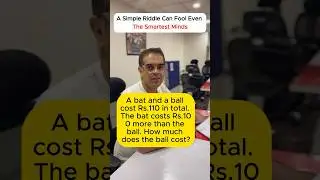 A bat and a ball cost Rs.110. The bat costs Rs.100 more than the ball. How much does the ball cost?