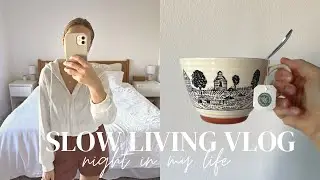 Slow Living Night In My Life in Tampa | Making Sourdough Bread, Yoga & Homemade Vegan Alfredo VLOG