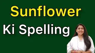 Sunflower spelling | Sunflower ki spelling