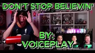 THAT ENDING BLEW MY MIND!!!!!!!! Blind reaction to Voiceplay - Don't Stop Believin'