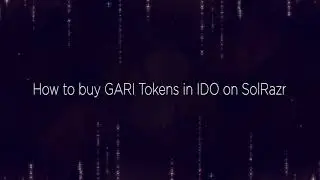 SOLRAZR IDO mein GARI tokens kaise khariden-  15 December 2021