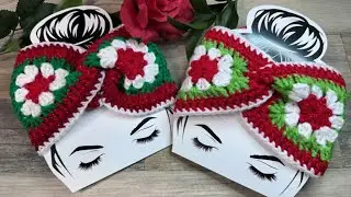 Crochet Festive Twist Ear Warmers Headband | Easy & Cozy Holiday DIY Tutorial #crochet
